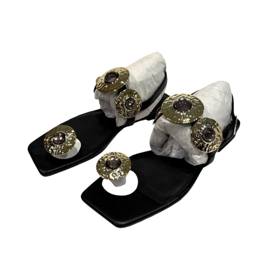Katy Perry Women's The Camie Stone Sandal Strappy Stones Black Size 5M NIB - Picture 5 of 10